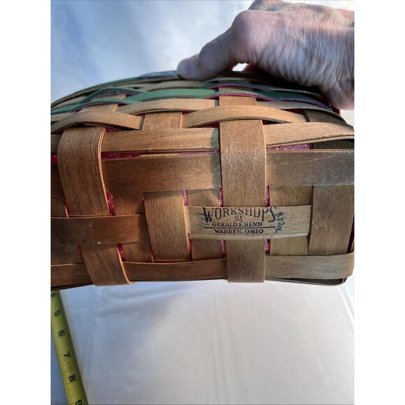 Handmade Basket Gerald E. Henn Workshops Mother's Day 1993 Special Collectors Ed - Picture 3 of 11